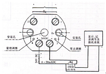 一体化温度变送器接线